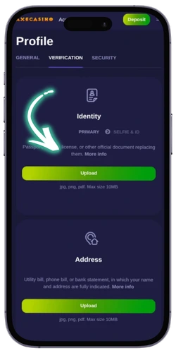identity verification document upload