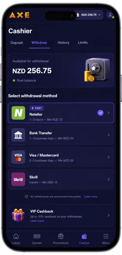 Open the Casino Cashier Neteller
