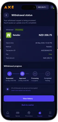 Submit and Track the Payout Neteller